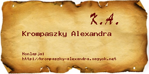 Krompaszky Alexandra névjegykártya