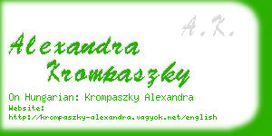 alexandra krompaszky business card